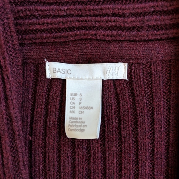 Burgundy cocoon cardigan - Picture 2 of 3
